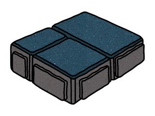 Тротуарная плитка Готика, "Старый Город Profi", 60 мм, синий