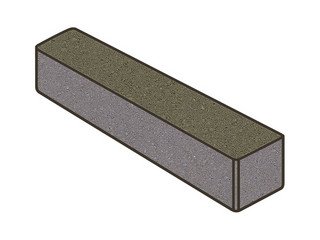 Тротуарная плитка Готика, "Ригель Profi", 100 мм, серый