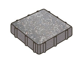 Гранитная тротуарная плитка Готика, Квадрат Granite FINO, 300x300x100, Ильменит