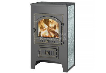 Печь-Камин ВЕЗУВИЙ ПК-01 (205) с плитой талькохлорит 12 кВт (200 м3) Ø 150 мм 1
