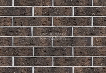 Кирпич лицевой керамический ЛСР Графитовый с посыпкой, рустик, 1НФ 1