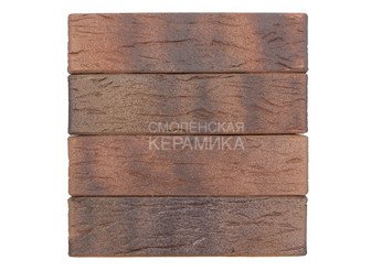 Кирпич лицевой керамический ЛСР Ореховый флэш, рустик, 1НФ 2