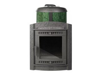 Печь банная "Атмосфера L" в ламелях "Верде Гватемала" наборный рисунок