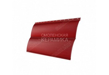 Сайдинг GL Quarzit Lite Блок-Хаус 0,5мм красный глянцевый 2