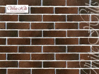 Декоративный камень 379-40 White Hills "Сити Брик" (Сity brick), коричнево-серый, плоскостной