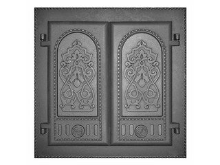 Дверца каминная ДК-6 (500x500x102) 410x410x45, окрашенная, двустворчатая, глухая (Рубцовск)