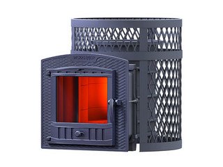 Печь чугунная для бани Технолит ИСКАНДЕР 18 (П2) в сетке