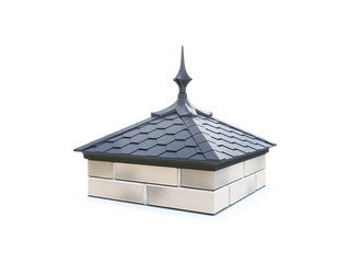 Колпак на два кирпича с пикой Zking Everest серый