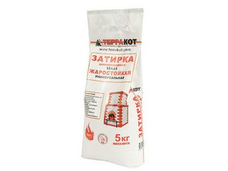 Затирка жаростойкая белая «Терракот», 5 кг