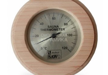 Термометр SAWO круглый 135х30мм кедр, 230-ТD 1