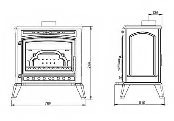 Печь-камин EVEREST F12 3
