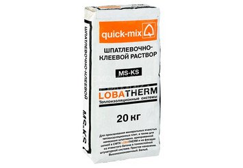 Шпатлевочно-клеевой раствор Quick-mix легкий MS-KS wa 20 кг 1