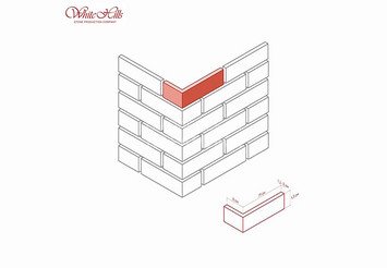Декоративный камень White Hills Брюгге Брик 318-95, Design угловой 1