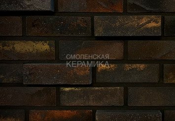 Минеральный кирпич угловой Real Brick KP/0,5НФ базовый Черный Магнезит 1