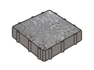 Гранитная тротуарная плитка Готика, Квадрат Granite FINO, 300x300x60, Галенит