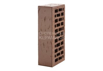 Кирпич лицевой керамический ЛСР Темно-коричневый рустик, 1НФ 6