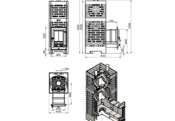 Печь для бани ASTON «Шторм 26 Турбопар» Long (Лонг) (350) 6