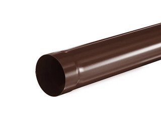 Труба водосточная ( 1.0 м) 90, AQUASYSTEM (Polyester), коричневый