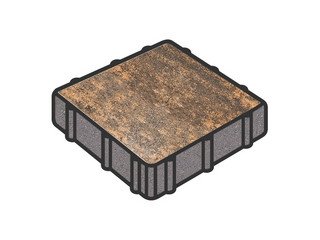 Тротуарная плитка Готика, "Квадрат Natur", 300x300x100 мм, тигр