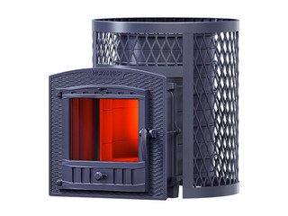 Печь чугунная для бани Технолит ИСКАНДЕР 25 (П2) в сетке