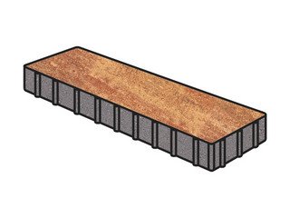 Тротуарная плитка Готика, "Плита Natur", 500x125x100 мм, вернисаж