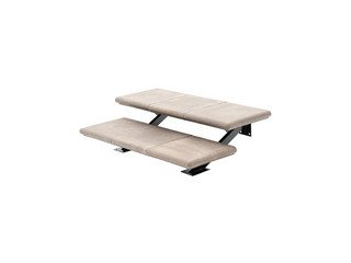 Лестница для крыльца 2 ступени WeEco, светло-серый, металлическая, cборная (высота 30-45 см)