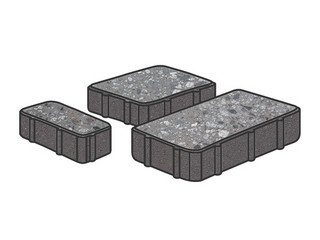 Гранитная тротуарная плитка Готика, Новый город Granite FINO, 80 мм, Галенит