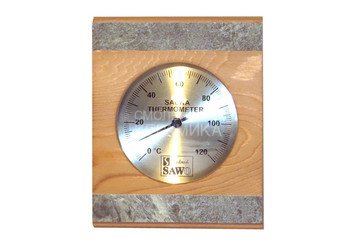 Термометр SAWO прямоугольный со стеклом 125х160мм кедр 280-TRD 1
