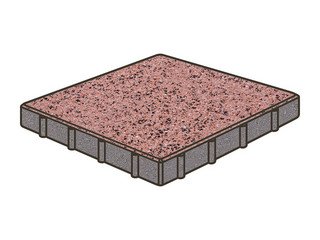 Тротуарная плитка Готика, Квадрат Premium Gold, 500x500x120 мм, цвет Голд 17