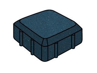 Тротуарная плитка Готика, "Старая площадь Profi", 60 мм, синий