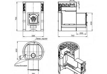 Печь банная Везувий Лава 22 (ДТ-4) 4