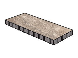 Тротуарная плитка Готика, "Плита Natur", 700x350x100 мм, юпитер