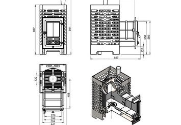 Печь для бани ASTON «Шторм 20» Long (Лонг) (350) 8