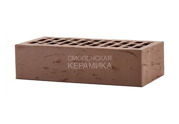 Кирпич лицевой керамический ЛСР Темно-коричневый рустик, 1НФ 7