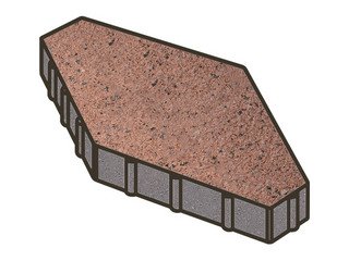 Тротуарная плитка Готика, Зарядье Premium Gold, 600x400x100 мм, цвет Голд 15