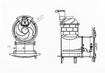 Печь банная «Атмосфера XL» Змеевик ламель+сетка с газовой горелкой 5