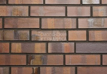 Плитка фасадная рядовая Westerwaelder URBAN WK84S Rotbraun- bunt Spezial 1