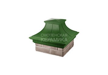 Колпак Zking Monblan Premium 385х385 с посадкой на 1,5 кирпича зеленый 2