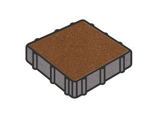 Тротуарная плитка Готика, "Квадрат Profi", 300x300x80 мм, оранжевый