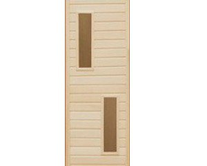 Дверь банная (осина) 1,8*0,7 стекло МС-1