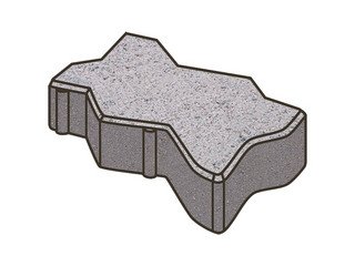 Тротуарная плитка Готика, Зигзаг/Волна Premiun Gold, 225x112,5x100 мм, цвет Голд 1