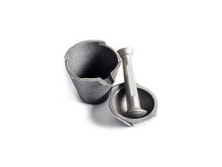 Чугунная ступка со стаканом для приготовления соусов и специй 150х150х150 мм