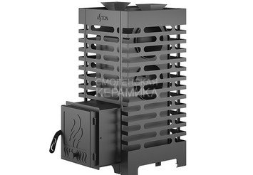 Печь для бани ASTON 20 с баком на трубе 50л Ø115 (AISI 439) (круглый) 2