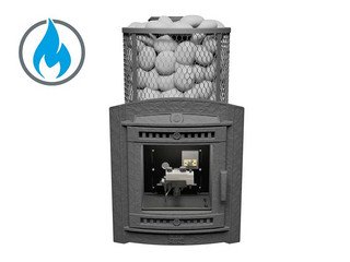 Печь банная «Атмосфера L» сетка нержавейка с газовой горелкой