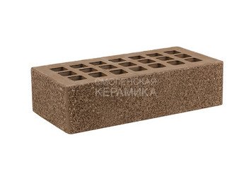 Кирпич лицевой керамический ЖКЗ Темно-коричневый Пена 1НФ алмаз 5