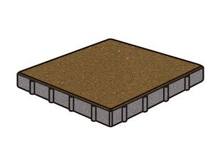 Тротуарная плитка Готика, "Квадрат Profi", 400x400x100 мм, желтый