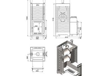 Печь для бани ASTON 38 INOX (ИНОКС) (320М) Long (Лонг) 3