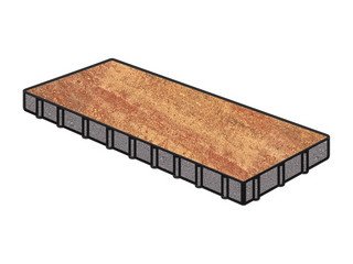 Тротуарная плитка Готика, "Плита Natur", 900x600x100 мм, вернисаж