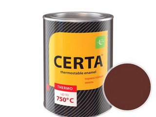 Эмаль термостойкая Церта красно-коричневая (0,8кг) 500*С (6шт/уп)