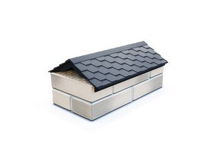 Парапет с посадкой на один кирпич Zking Monblan серый